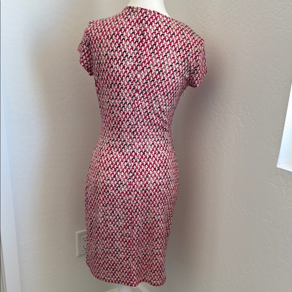 Laundry Elegant Red And White Patterned Dress - image 3